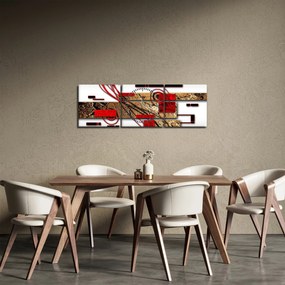Obraz abstrakcie (s hodinami) (90x30 cm)