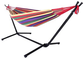 Stojan na hojdaciu sieť s hamakom pre 2 osoby ako darček- Červená
