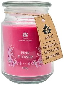 Arome Sviečka 510 g, v skle, Pink flower