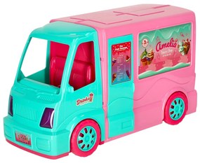 Hračka pre bábiky KIK 2v1 Karavan a Food Truck so zmrzlinou, 21-dielna sada
