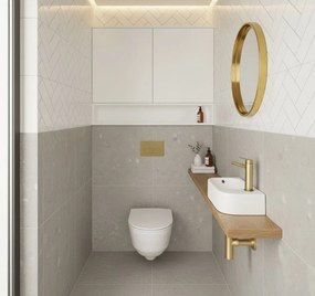 Rea Odetta, umývadlo na dosku/nástenné 510x250x115 mm, biela lesklá, REA-U3610