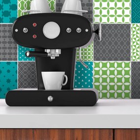 Sada 15 dekoratívnych samolepiek na stenu Ambiance Sofia, 15 × 15 cm