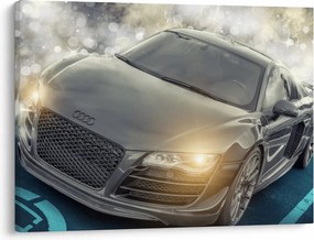 Obraz auta Audi - sivé (70x50 cm)