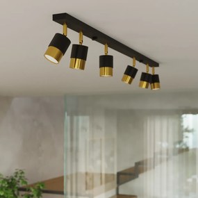 Bodové svietidlo Nero, 2x čierne kovové tienidlo, (možnosť polohovania), g