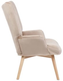 Hojdacie kreslo B2 MOSS PLUS 2v1 zamatovo béžové 890043