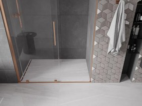 Mexen Velar, posuvné dvere do otvoru 150x200 cm, 8mm číre sklo, medená matná, 871-150-000-01-65