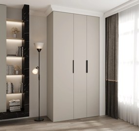 Šatníková skriňa 120 cm Carmela 50-4 (kašmír + čierna). Akcia -20%. Vlastná spoľahlivá doprava až k Vám domov. 1126819