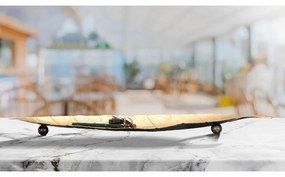 Kovová dekoratívna tácka 11x38 cm Foglia – Mauro Ferretti