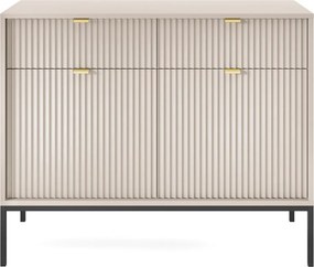 Ryhovaná komoda Nova kašmír so zásuvkami (KSZ104)