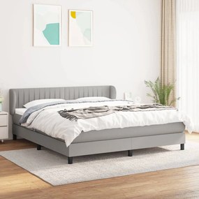 Boxspring posteľ s matracom svetlosivá 100x200 cm látka 3126413