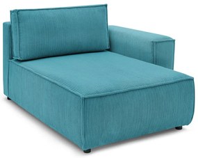 Modrý menčestrový modul pohovky (pravý roh) Nihad modular – Bobochic Paris