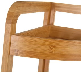 Trojposchodový bambusový rohový stojan Unimasa Bamboo