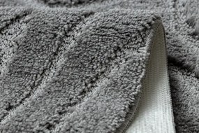 Kúpeľňový koberček SUPREME WAVES vlny, sivý kruh