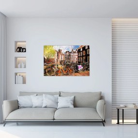 Obraz - Amsterdam, maľba (90x60 cm)