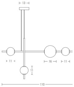 Zambelis 20131 - LED Stmievateľný luster na lanku LED/18W/230V