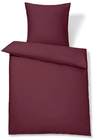 Posteľná bielizeň z bavlny a saténu, vínová, štandardná veľkosť