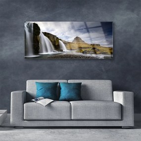 Obraz plexi Vodopád hory príroda 125x50 cm