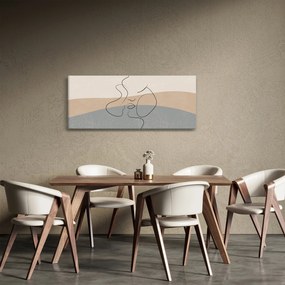 Obraz - Line art bozk (120x50 cm)