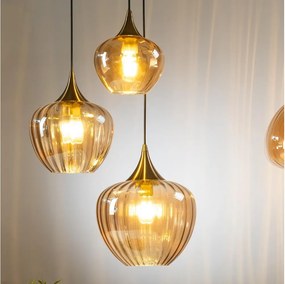 ONLI - Závesné svietidlo ELIDE na lankách 3xE27/15W/230V čierna/medená