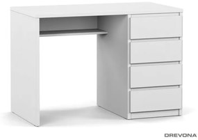 Drevona, PC stolík, REA POLO 2, pravý, biela