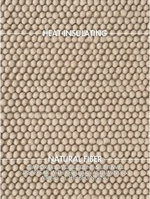 Béžový ručne tkaný vlnený okrúhly koberec ø 200 cm Richmond Diana – Ted Baker