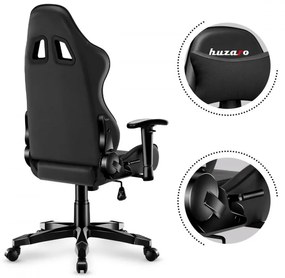Ergonomické čierne herné kreslo pre teenegerov