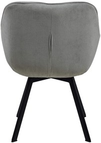 Jedálenská stolička Jordi Cord - šedá