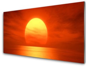Skleneny obraz Západ slnka more 100x50 cm