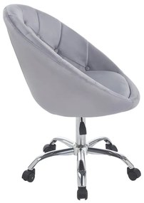 Zamatové kancelárske kreslo RUNDO ružová