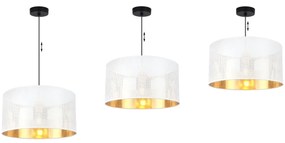 Závesné svietidlo Asti0, 1x biele PVC tienidlo, (fi 35cm), g, b