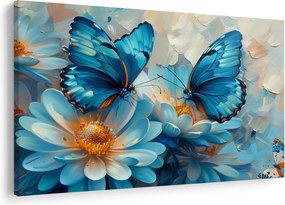 Obraz - Modrí motýle (90x60 cm)