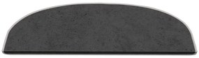 Tmavosivé nášľapy na schody v súprave 16 ks 20x65 cm Plain Color – Vitaus