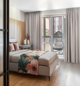 BAVLNENÁ DEKA CHLOE 150X200 CM VZOROVANÁ