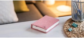 Ružová malá LED stolová lampa v tvare knihy Gingko Booklight