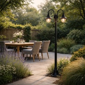 Klasická vonkajšia lampa čierna 200 cm IP44 - Daphne