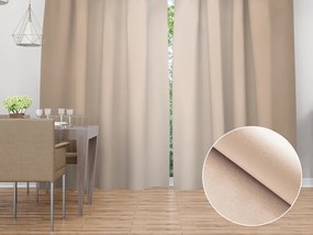 Biante Dekoračný záves TF-096 Púdrovo béžový bez vzoru - š. 150 cm 150x140 cm
