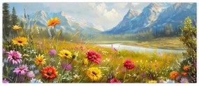 Obraz - Maľovaná krajina (120x50 cm)