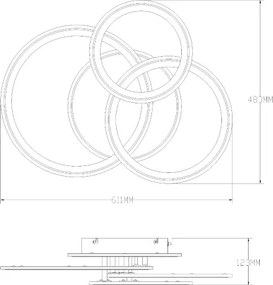 Zuma Line MS238130-WH - LED Stm. svietidlo LUNAR LED/55W/230V 3000-6000K biela +DO