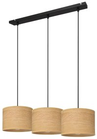 Luster na lanku ALBA 3xE27/15W/230V hnedá/čierna