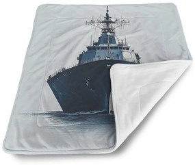 Sablio Deka pre bábätko Vojnová loď na pokojnom mori - 80x100 cm