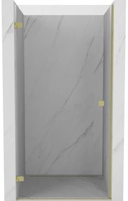 Mexen, Mexen Lunar-B Otočné ľavé sprchové dvere 90 cm, transparentné, brúsené zlaté - 832-090-000-55-00-L