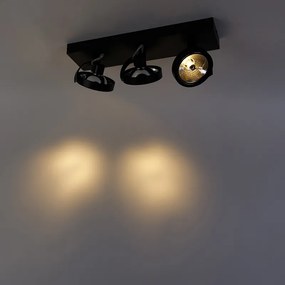 Dizajnové bodové svetlo čierne nastaviteľné 3-svetlo - Go