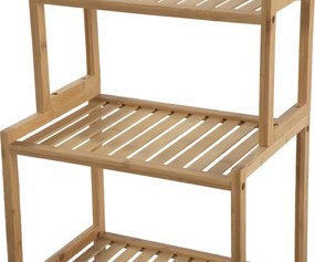 Noela Bambusový regál dvojúrovňový so 7 policami LADRA