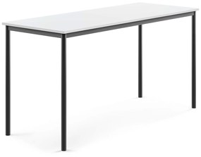 Stôl SONITUS, 1800x700x900 mm, HPL - biela, antracit