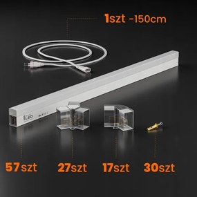 LED stropné svietidlo LED/456W/85-265V 6500K 522x298 cm CRI 90 IP54 biela