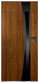 Dvere vchodové Asteria P55 90P zlatý dub