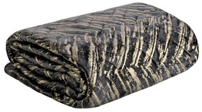 Dekorstudio Luxusný zamatový prehoz na posteľ NKJ-04 čierny so zlatou potlačou Rozmer prehozu (šírka x dĺžka): 170x210cm