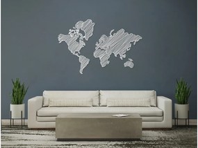 drevko Moderná dekorácia mapa sveta na stenu Rozmer obrazu: 42,5 x 65 cm, Farba dekorácie: Čierna
