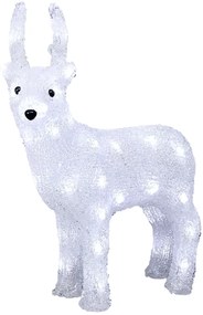 LED svetelná dekorácia sob, napájanie: sieťové, studená biela, výška: 38 cm