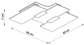 Sollux SL.0198 - Stropné svietidlo FABIANO 3xE27/60W/230V biela/chróm